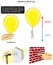 Newton third law of motion infographic diagram example balloon hammer nail pressing wall