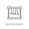 Newtons cradle icon. Trendy Newtons cradle logo concept on white