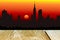 Newyork city evening skyline