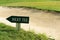 Next tee sign arrow golf field