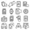 NFC Mobile Phone Payment and Terminal Icons Set. Vector