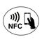 NFC payment technology icon. Near field communication concept, fast payment symbol - for stock vector