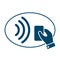 NFC payment technology icon. Near field communication concept, fast payment symbol - vector