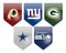 Nfl teams on white