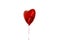 Nflatable ball in the shape of a red heart, with a rope on a white background, isolate. the concept of a holiday,birthday