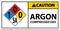 NFPA Caution Argon Compressed Gas 1-0-0-SA Sign