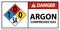 NFPA Danger Argon Compressed Gas 1-0-0-SA Sign