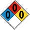 NFPA Diamond 0-0-0 Sign On White Background