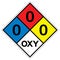 NFPA Diamond 704 0-0-0 OXY Symbol Sign, Vector Illustration, Isolate On White Background Label. EPS10