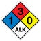 NFPA Diamond 704 1-3-0 ALK Symbol Sign, Vector Illustration, Isolate On White Background Label. EPS10