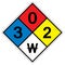 NFPA Diamond 704 3-0-2 W Symbol Sign, Vector Illustration, Isolate On White Background Label. EPS10