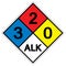 NFPA Diamond 704 3-2-0 ALK Symbol Sign, Vector Illustration, Isolate On White Background Label. EPS10