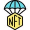 Nft airdrop icon, NFT related vector illustration