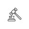 NFT auction line icon