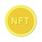 NFT coin token, vector.