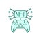 Nft gamefi color line icon. Blockchain technology in digital crypto art.