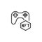 NFT games asset line icon
