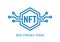 NFT icon. Non-Fingible Token concept logo design. Cryptocurrency blocknain. Digital art money. Vector illustration
