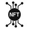 Nft icon simple vector. Token blockchain