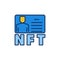 NFT Identity vector Non-fungible Token concept colored icon