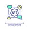 NFT integration in social media RGB color icon