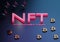 NFT non fungible token concept with crypto currencies Bitcoin and Ethereum. New way to buy digital assets, collectibles