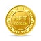 NFT non fungible token golden coin icon
