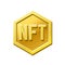 NFT non fungible token icon. Crypto currency