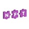 NFT - non fungible token. Isometric icon isolated on white.