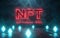 NFT non fungible token neon concept with crypto currencies Ethereum. New way to buy digital assets, collectibles and