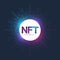 NFT non fungible token. Non-fungible tokens icon covering concept NFT. High-tech technology symbol logo vector.