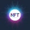 NFT non fungible token. Non-fungible tokens icon covering concept NFT. High-tech technology symbol logo vector.