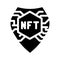 nft shield glyph icon vector illustration