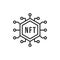 NFT technology line icon. Non-fungible token symbol.