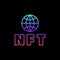 NFT World linear vector concept colorful icon. Non-Fungible Token sign