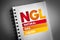 NGL - Natural Gas Liquids acronym on notepad, concept background