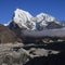 Ngozumba Glacier and high mountains Cholatse and Tobuche