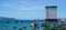 Nha Trang, Vietnam-August 2018. boats near an island in Nha Trang Bay