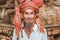 Nha Trang, Vietnam: a man with a beard and a headscarf, a visitor of Po Nagar Temple celebration