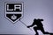 NHL Hockey Concept photo. silhouette of profesiional NHL hockey player