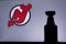 NHL Hockey Concept photo. silhouette of Stanley Cup