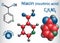 Niacin nicotinic acid molecule, is a vitamin B3 found in food,