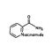 Niacinamide ingredient for skin care product label