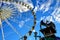 Niagara falls skywheel with beautiful blue sky and clouds