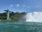NIAGARA FALLS, UNITED STATES - JUNE 7, 2018: skywalk gives visitors a whole different view of the water falls