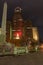 Niagara Square with the lights during the night in Buffalo in the US