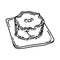 Nian Gao Icon. Doodle Hand Drawn or Outline Icon Style