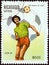 NICARAGUA - CIRCA 1982: A stamp printed in Nicaragua shows player heading ball, circa 1982.