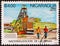 NICARAGUA - CIRCA 1983: A stamp printed in Nicaragua from the `Nationalization of Mines` issue shows workers and mine, circa 1983.