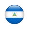 Nicaragua flag on button